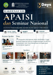 Direktur Pascasarjana Universitas Al-Qolam Malang Hadiri Rakernas XIII APAISI dan Seminar Nasional di UII DALWA